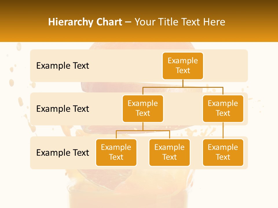 An Orange Is Falling Into A Glass Of Orange Juice PowerPoint Template