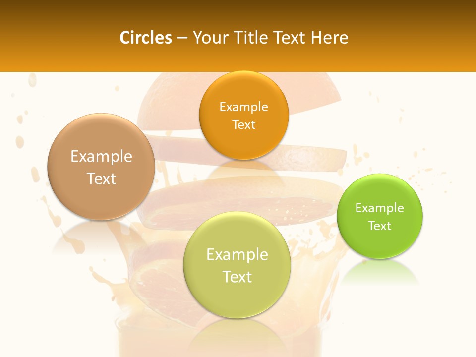 An Orange Is Falling Into A Glass Of Orange Juice PowerPoint Template