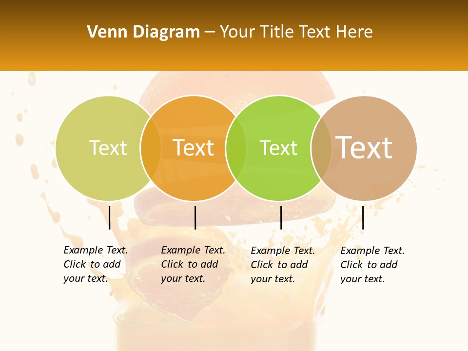 An Orange Is Falling Into A Glass Of Orange Juice PowerPoint Template