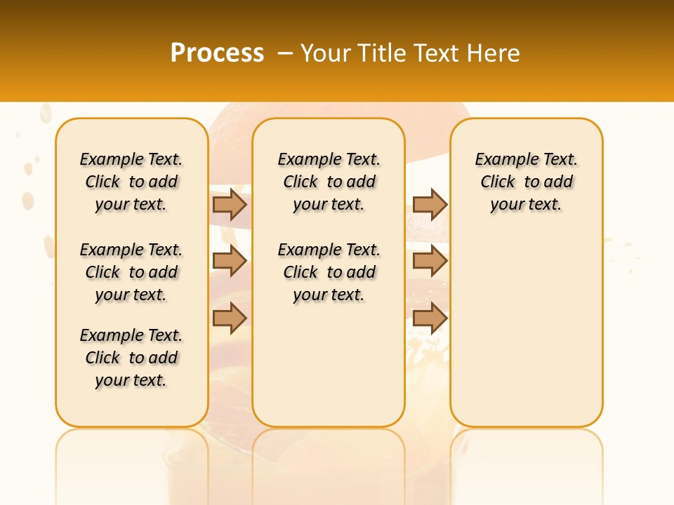 An Orange Is Falling Into A Glass Of Orange Juice PowerPoint Template