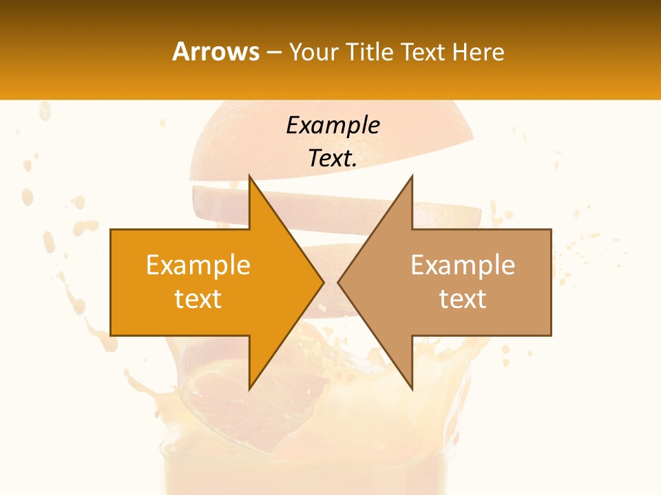 An Orange Is Falling Into A Glass Of Orange Juice PowerPoint Template