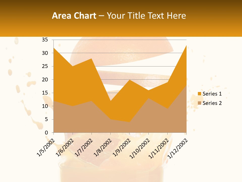 An Orange Is Falling Into A Glass Of Orange Juice PowerPoint Template