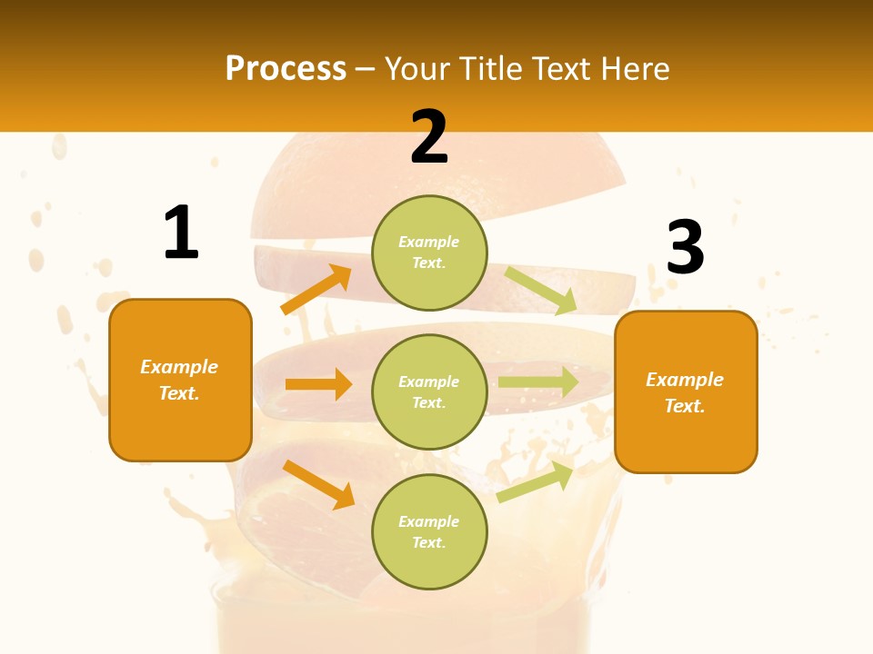 An Orange Is Falling Into A Glass Of Orange Juice PowerPoint Template