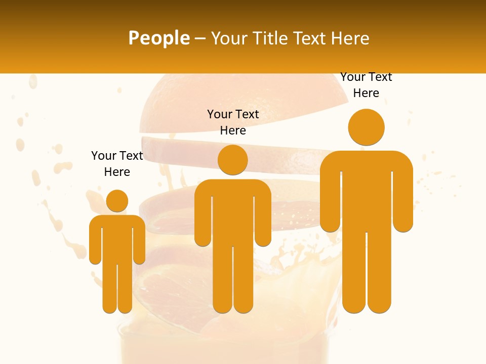 An Orange Is Falling Into A Glass Of Orange Juice PowerPoint Template