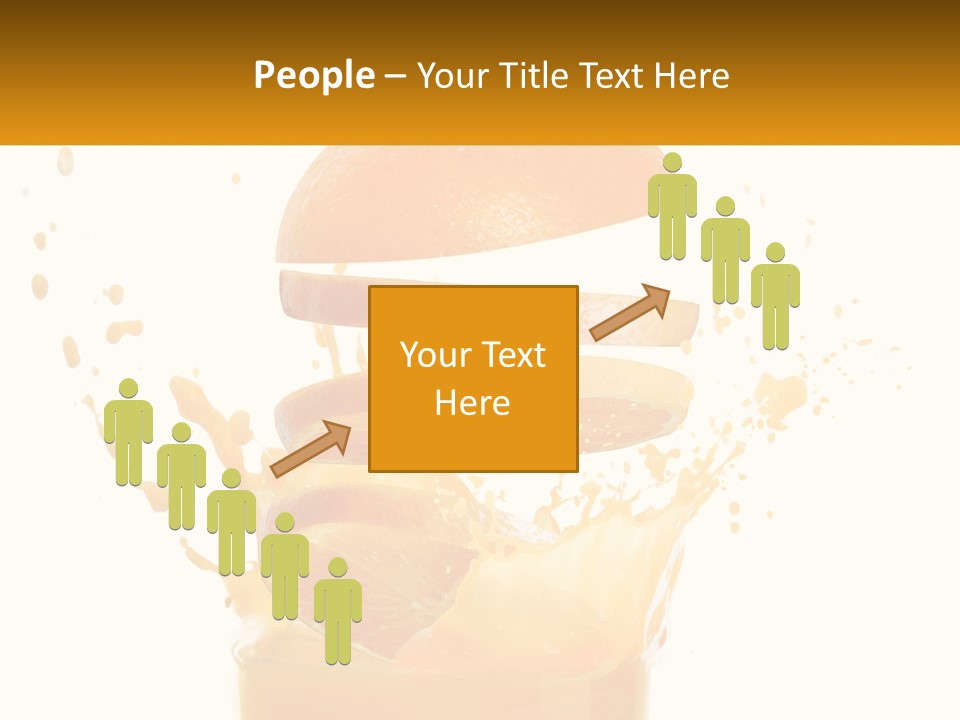 An Orange Is Falling Into A Glass Of Orange Juice PowerPoint Template