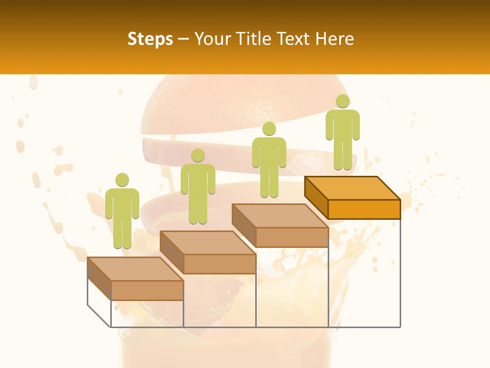 An Orange Is Falling Into A Glass Of Orange Juice PowerPoint Template