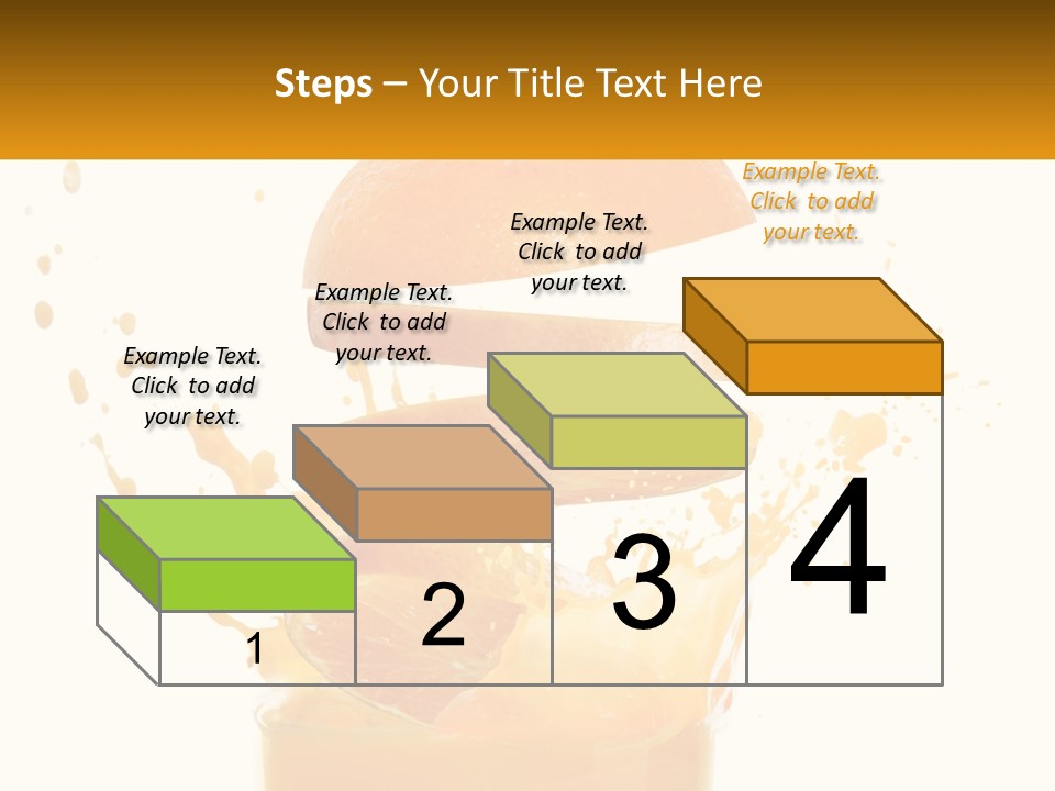 An Orange Is Falling Into A Glass Of Orange Juice PowerPoint Template