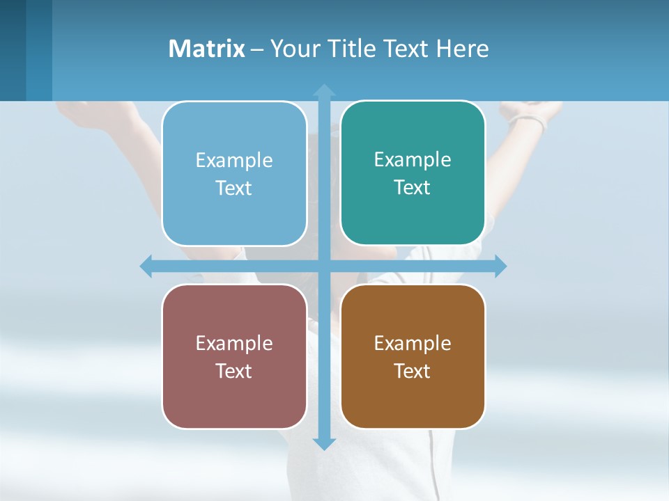 A Woman With Her Arms Up In The Air PowerPoint Template