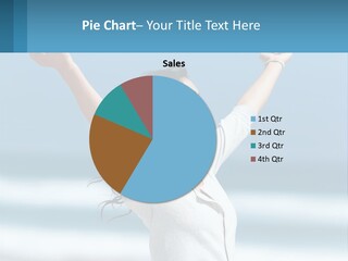 A Woman With Her Arms Up In The Air PowerPoint Template