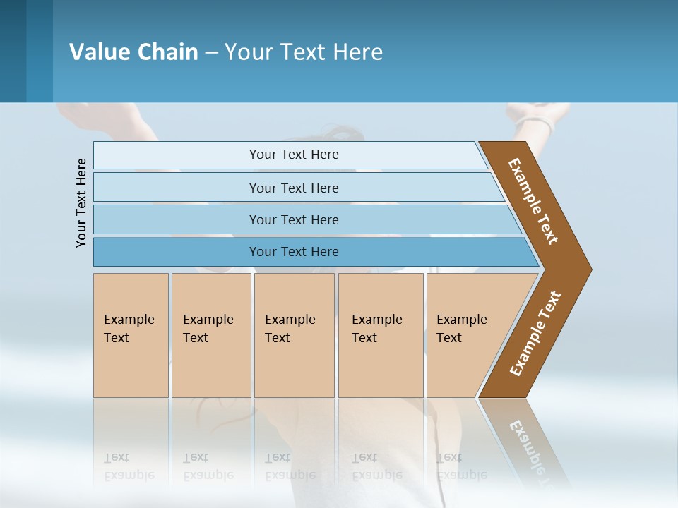 A Woman With Her Arms Up In The Air PowerPoint Template