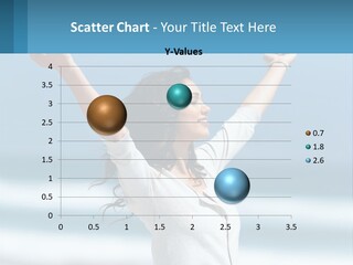 A Woman With Her Arms Up In The Air PowerPoint Template