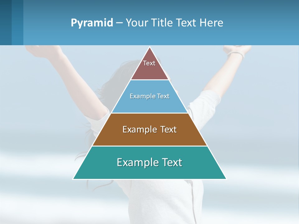 A Woman With Her Arms Up In The Air PowerPoint Template