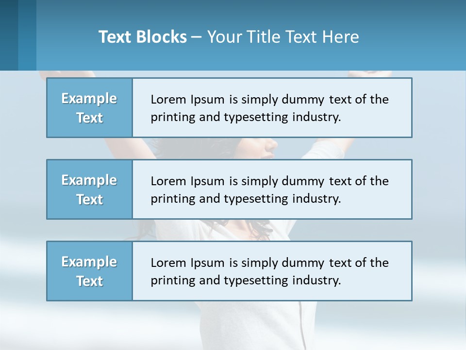 A Woman With Her Arms Up In The Air PowerPoint Template