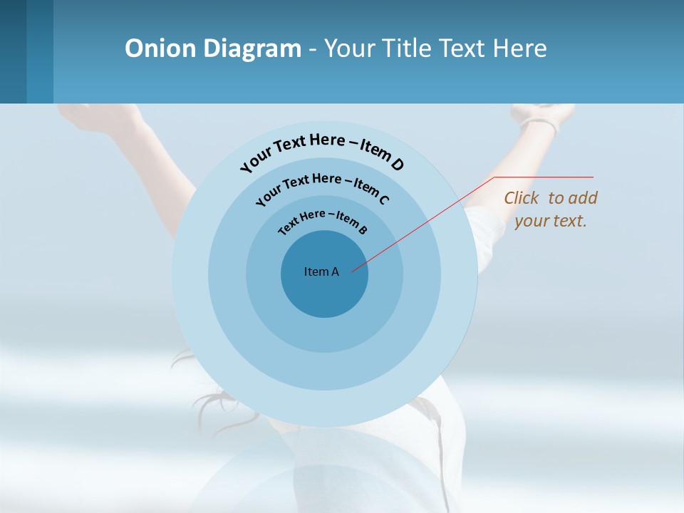 A Woman With Her Arms Up In The Air PowerPoint Template