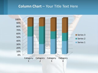 A Woman With Her Arms Up In The Air PowerPoint Template