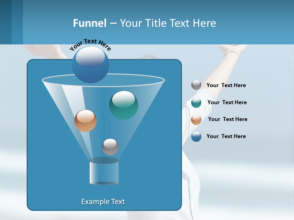 A Woman With Her Arms Up In The Air PowerPoint Template