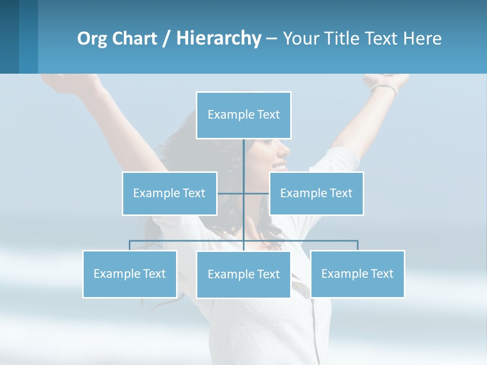 A Woman With Her Arms Up In The Air PowerPoint Template