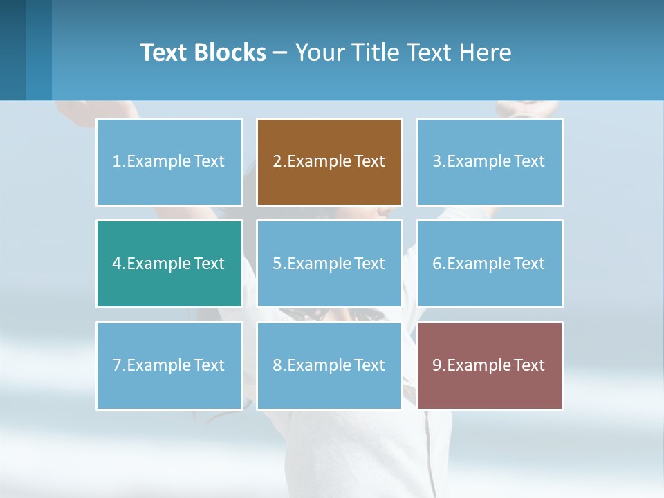 A Woman With Her Arms Up In The Air PowerPoint Template