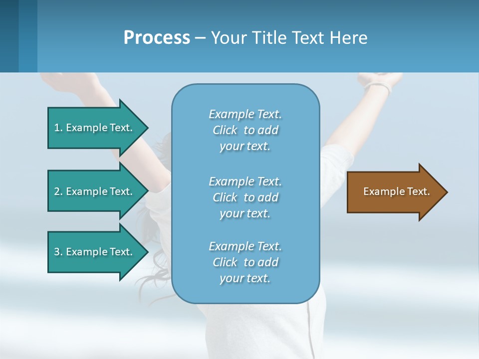 A Woman With Her Arms Up In The Air PowerPoint Template