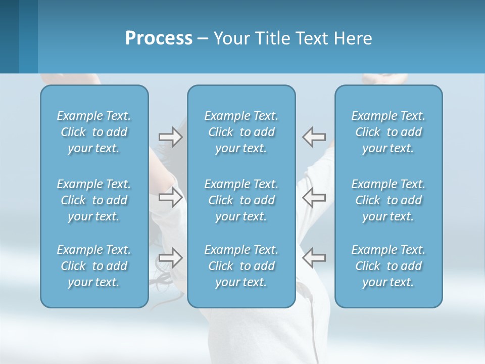 A Woman With Her Arms Up In The Air PowerPoint Template