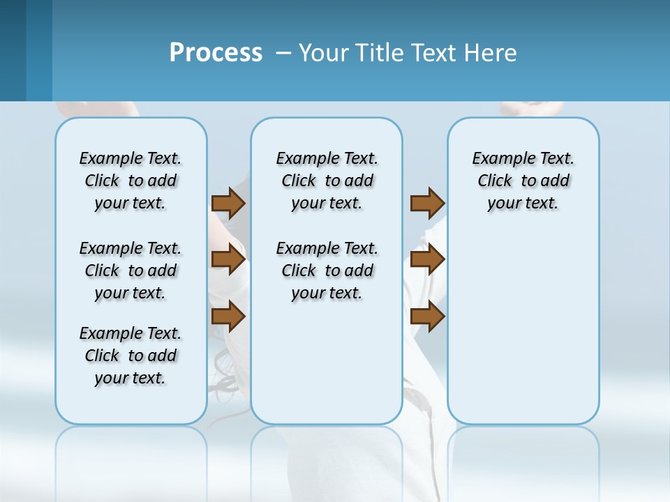 A Woman With Her Arms Up In The Air PowerPoint Template