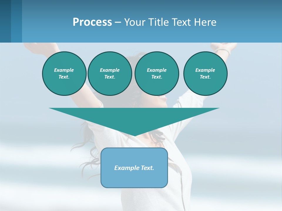 A Woman With Her Arms Up In The Air PowerPoint Template