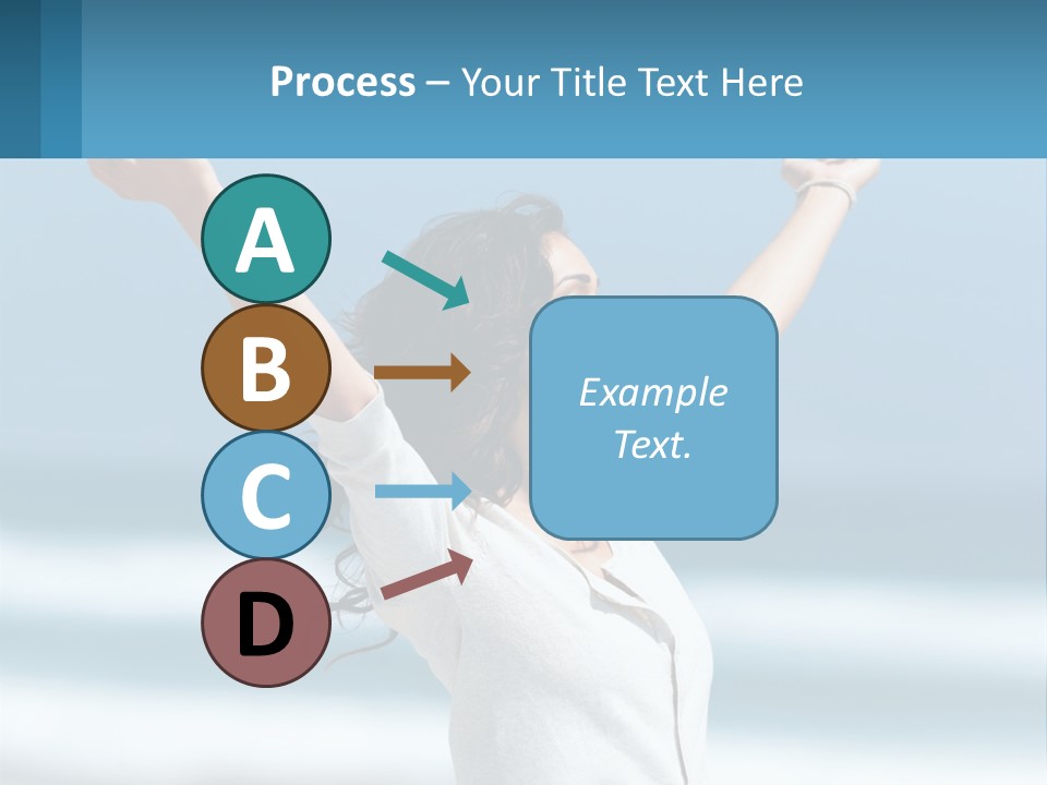 A Woman With Her Arms Up In The Air PowerPoint Template