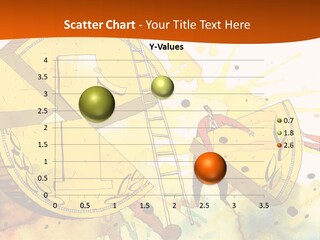 A Group Of People Climbing Up A Ladder PowerPoint Template