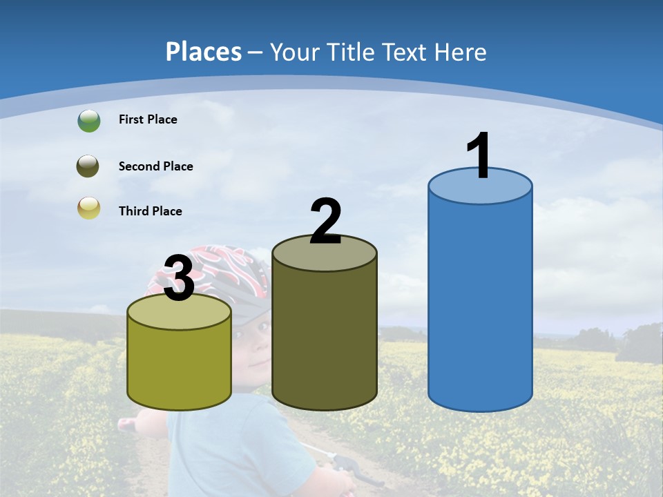 A Young Boy Riding A Bike Down A Dirt Road PowerPoint Template