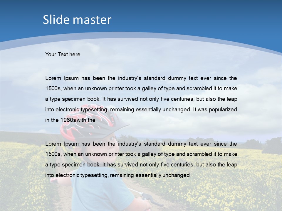 A Young Boy Riding A Bike Down A Dirt Road PowerPoint Template