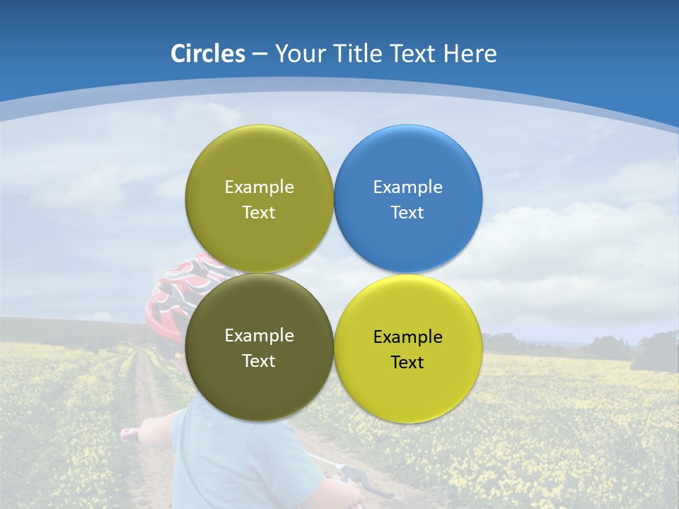 A Young Boy Riding A Bike Down A Dirt Road PowerPoint Template