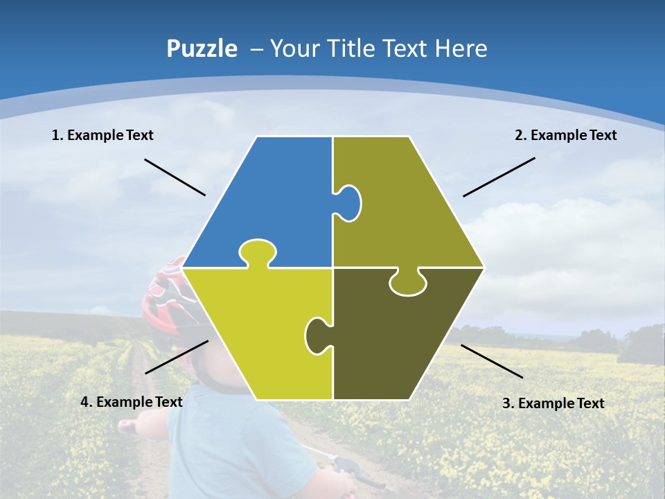 A Young Boy Riding A Bike Down A Dirt Road PowerPoint Template