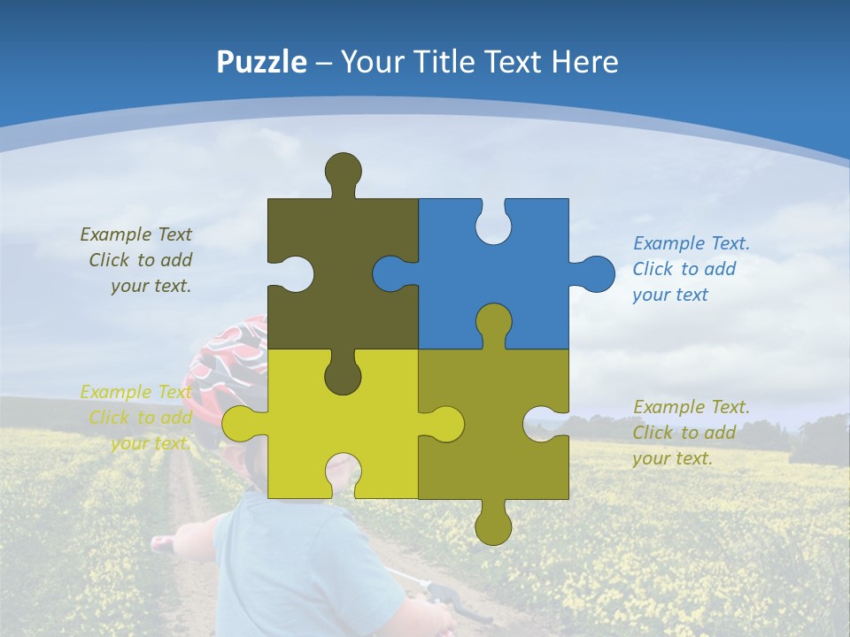 A Young Boy Riding A Bike Down A Dirt Road PowerPoint Template