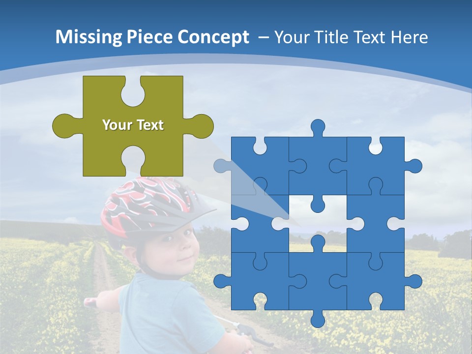 A Young Boy Riding A Bike Down A Dirt Road PowerPoint Template