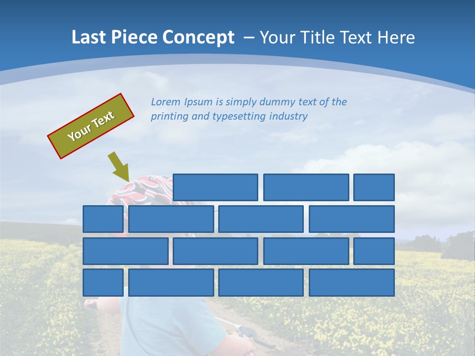 A Young Boy Riding A Bike Down A Dirt Road PowerPoint Template