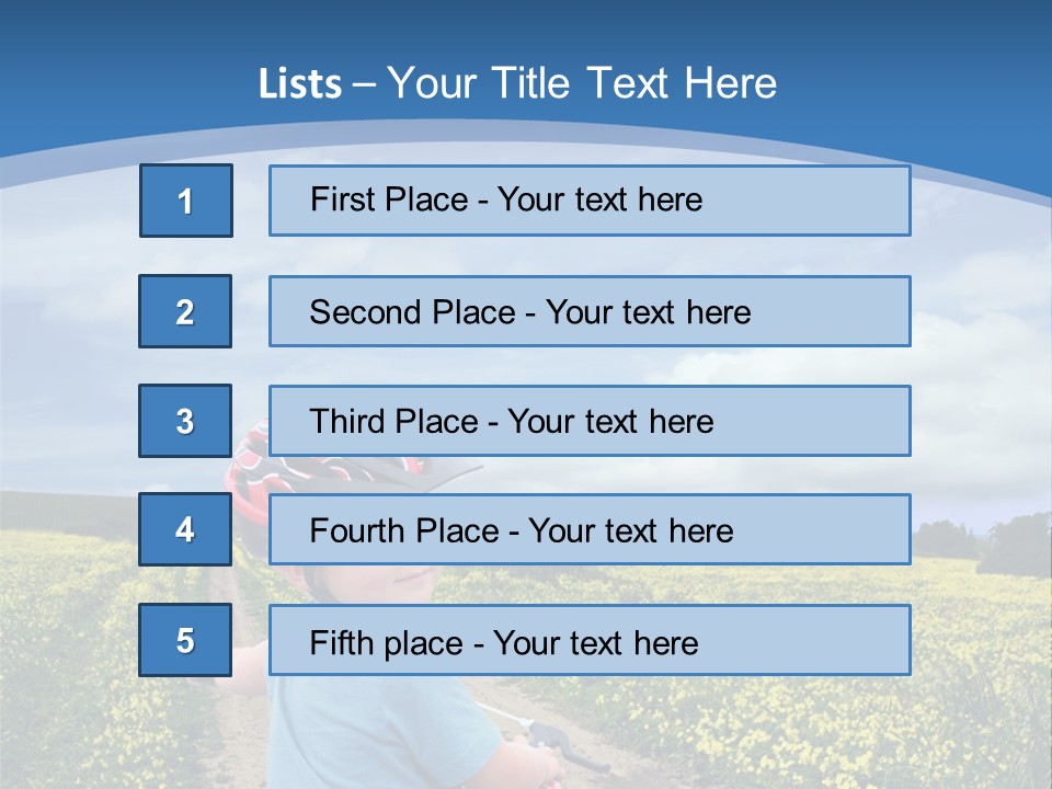 A Young Boy Riding A Bike Down A Dirt Road PowerPoint Template