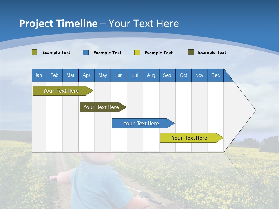 A Young Boy Riding A Bike Down A Dirt Road PowerPoint Template