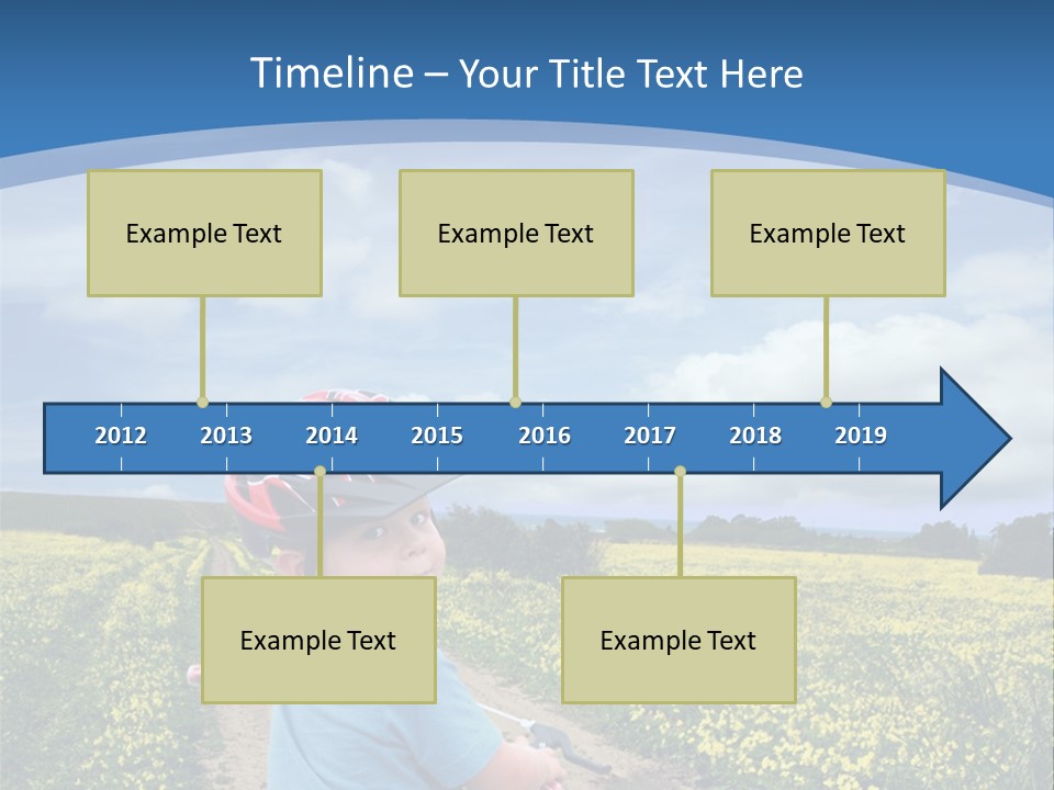A Young Boy Riding A Bike Down A Dirt Road PowerPoint Template