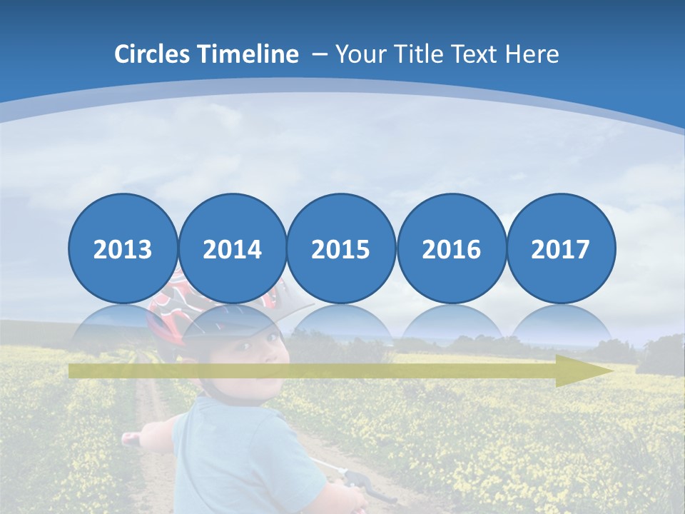 A Young Boy Riding A Bike Down A Dirt Road PowerPoint Template