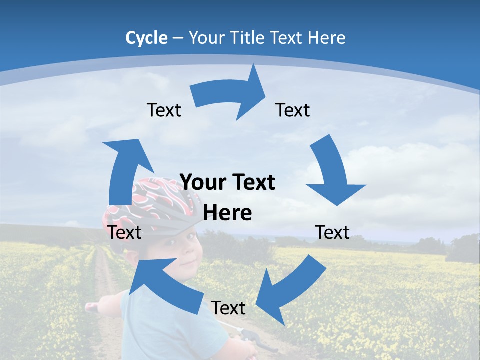 A Young Boy Riding A Bike Down A Dirt Road PowerPoint Template