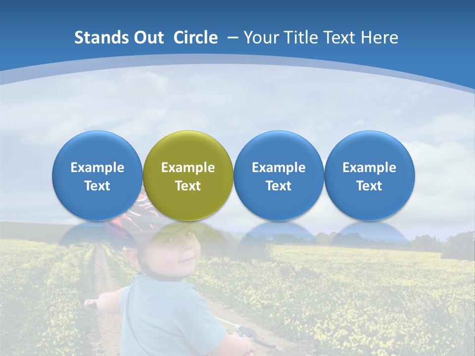 A Young Boy Riding A Bike Down A Dirt Road PowerPoint Template