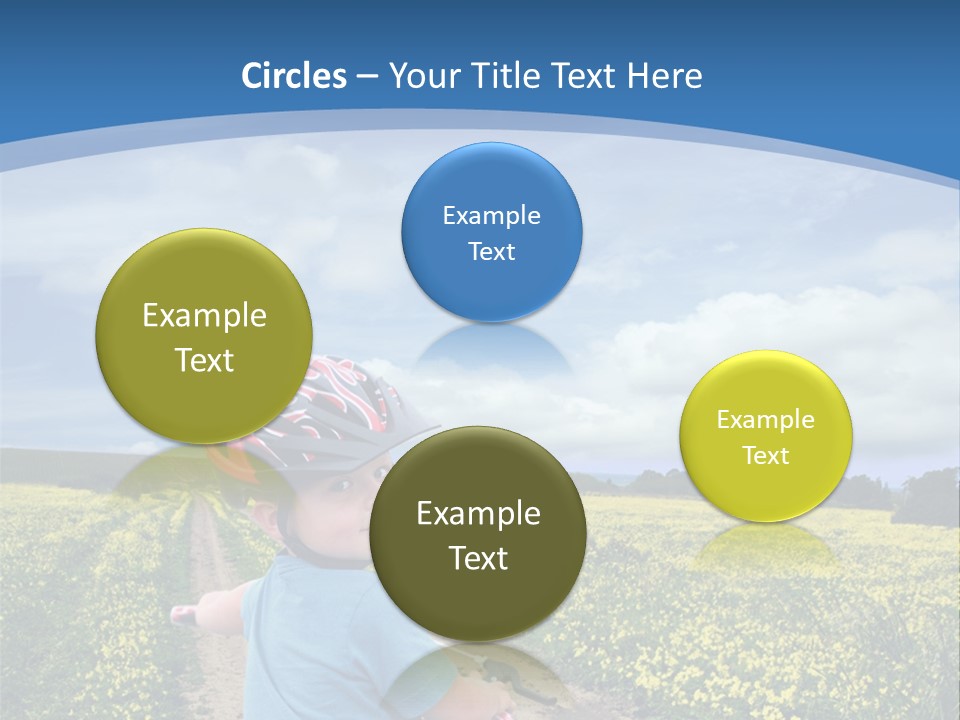 A Young Boy Riding A Bike Down A Dirt Road PowerPoint Template