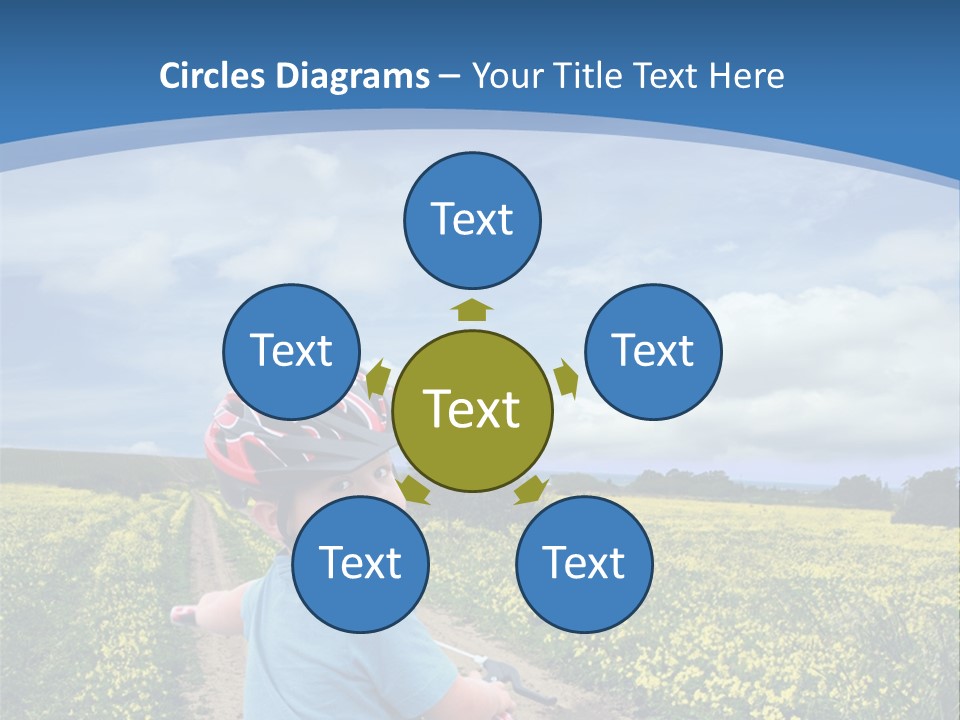 A Young Boy Riding A Bike Down A Dirt Road PowerPoint Template