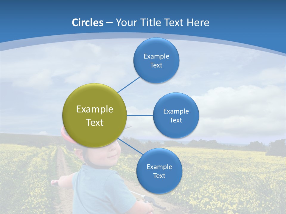 A Young Boy Riding A Bike Down A Dirt Road PowerPoint Template