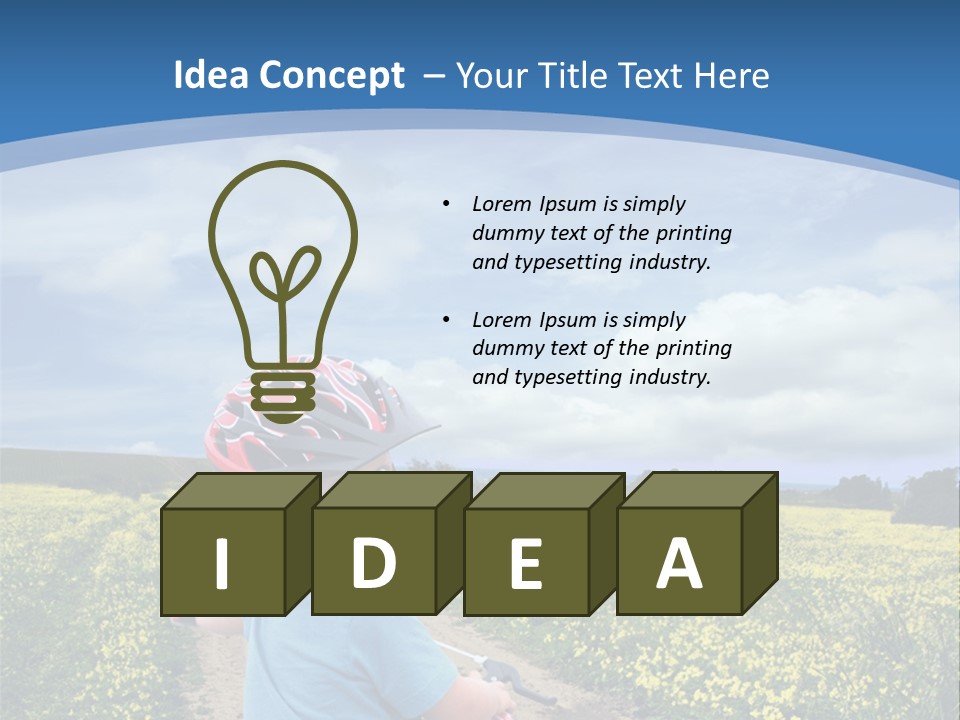 A Young Boy Riding A Bike Down A Dirt Road PowerPoint Template