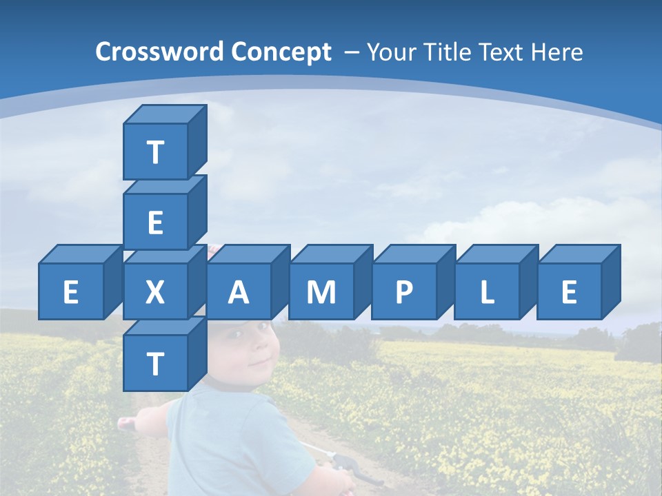 A Young Boy Riding A Bike Down A Dirt Road PowerPoint Template