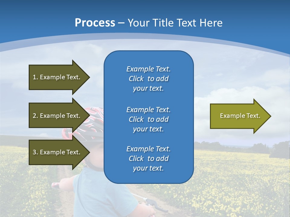 A Young Boy Riding A Bike Down A Dirt Road PowerPoint Template