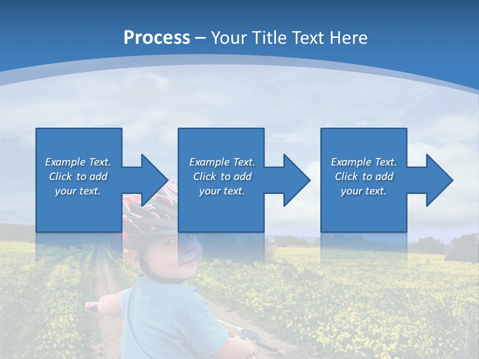 A Young Boy Riding A Bike Down A Dirt Road PowerPoint Template