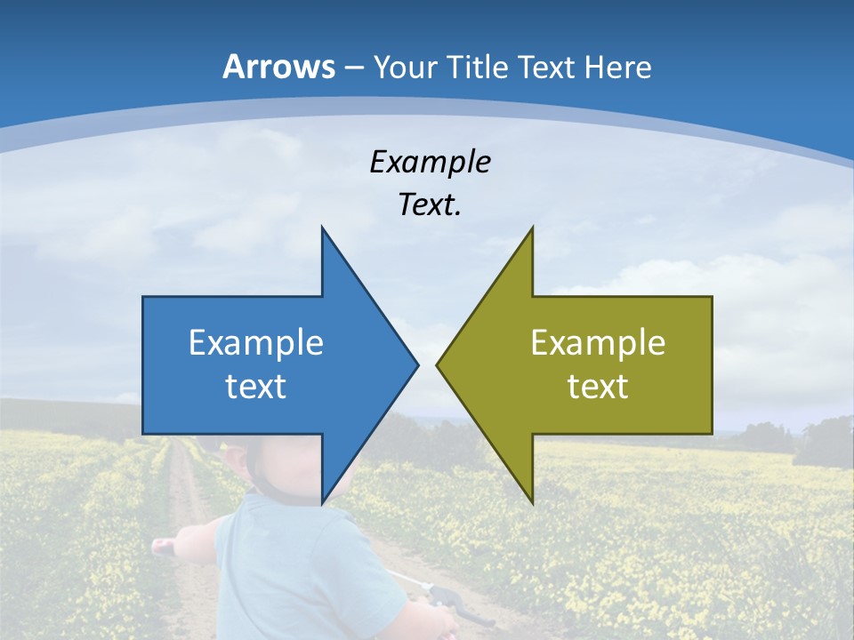 A Young Boy Riding A Bike Down A Dirt Road PowerPoint Template