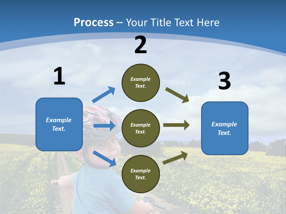 A Young Boy Riding A Bike Down A Dirt Road PowerPoint Template